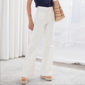 & Other Stories White Flare Jeans